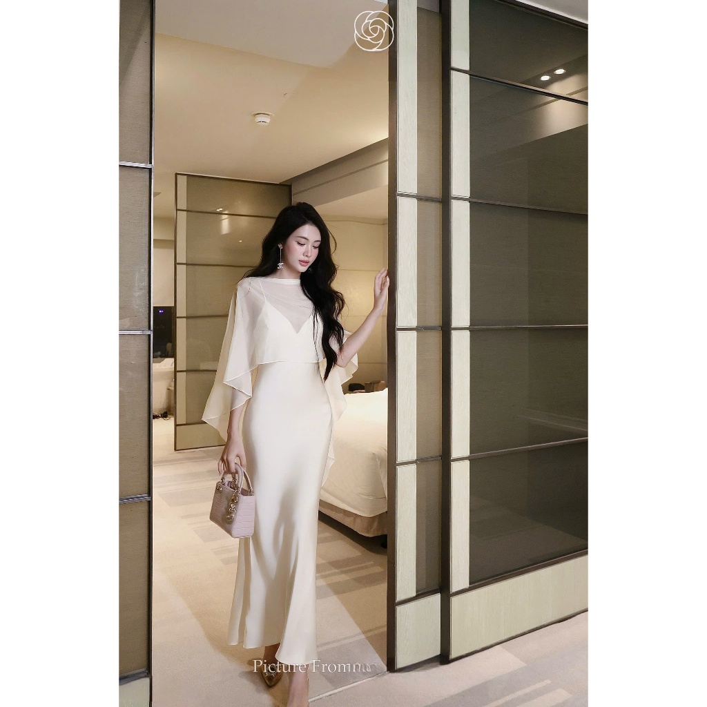 silk dress singapore Actress Mai radiates elegance in a stunning silk gown as she attends an  enchanting cocktail evening in Singapore. Style by Le Thu