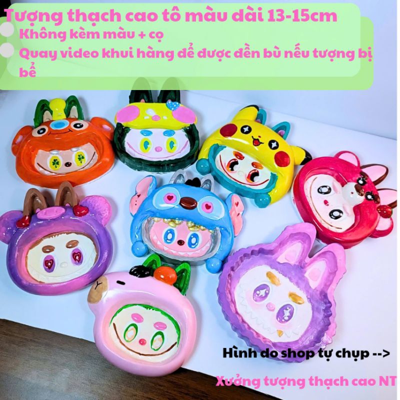 Plaster Labubu Plate Coloring Statue (COLOR AND Brush NOT INCLUDED ...