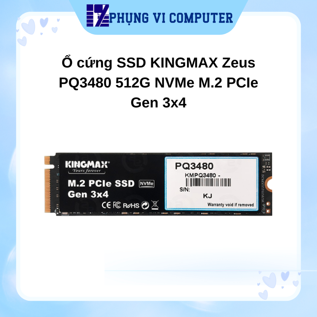 Kingmax Ssd 3x4 Kingmax Zeus PQ3480 512G NVMe PCIe Gen 3x4 SSD