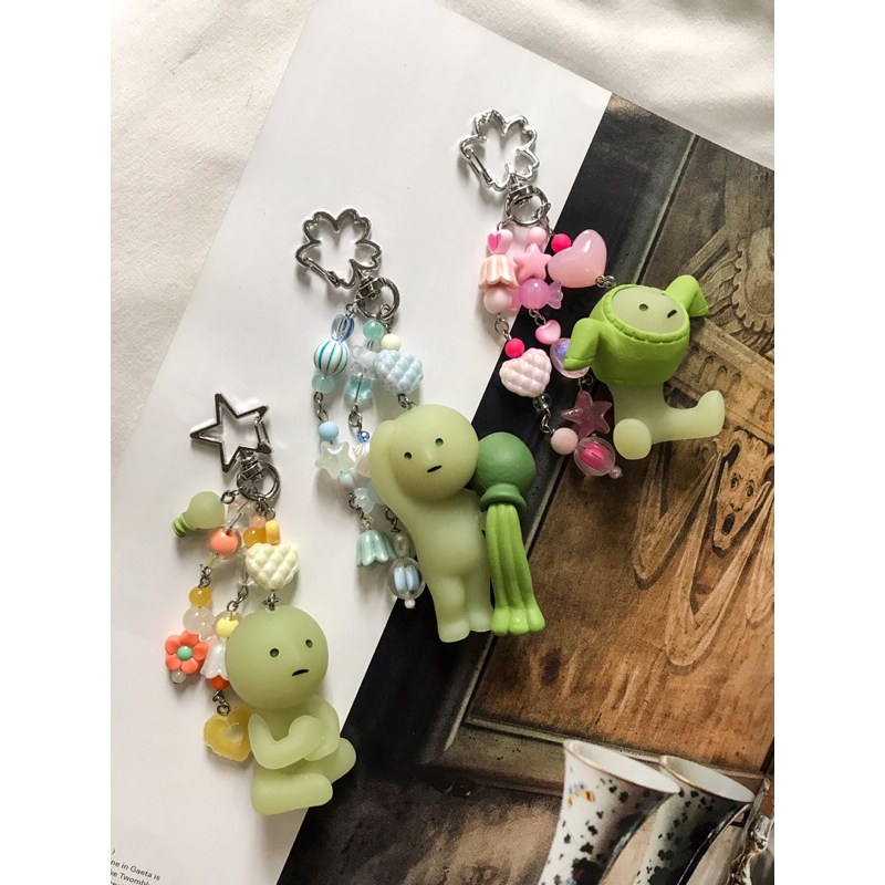 Smiski Keychain Glow In The Dark • Genuine Smiski Luminous Keychain