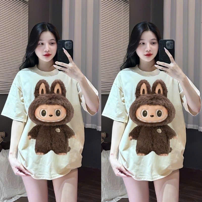 Labubu VER 3 T-shirt, loose form, fashion, Menswear Round Neck T-shirt ...
