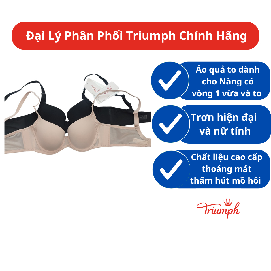 Big size bra with thin foam, underwire - Triumph Invisible Inside Out ...
