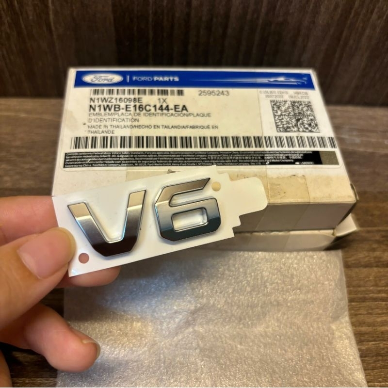 Genuine plated V6 letter sticker for Ford Ranger, Everest Nextgen 2023 ...