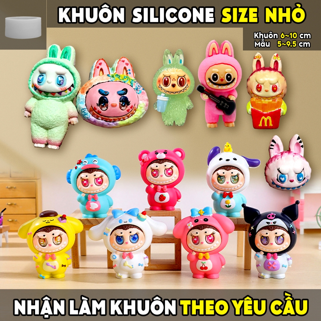LABUBU 2D silicone molds IN MANY CUTE STYLES, molds for cakes, jelly ...