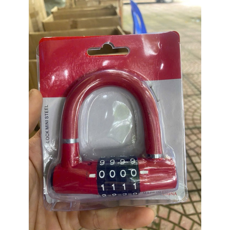 Digital lock, high quality HD 4-digit U-shaped lock, safe against theft ...