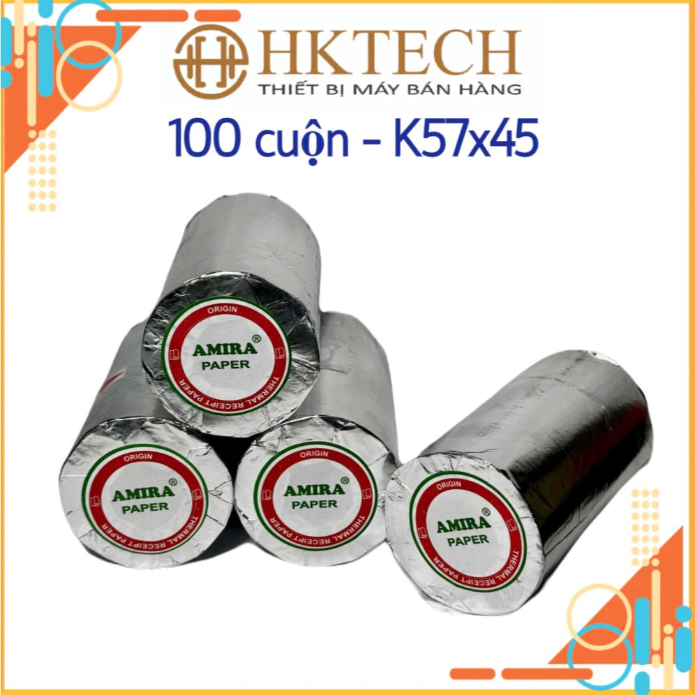 100 rolls of K57 receipt printing paper, diameter 45mm | Shopee Singapore