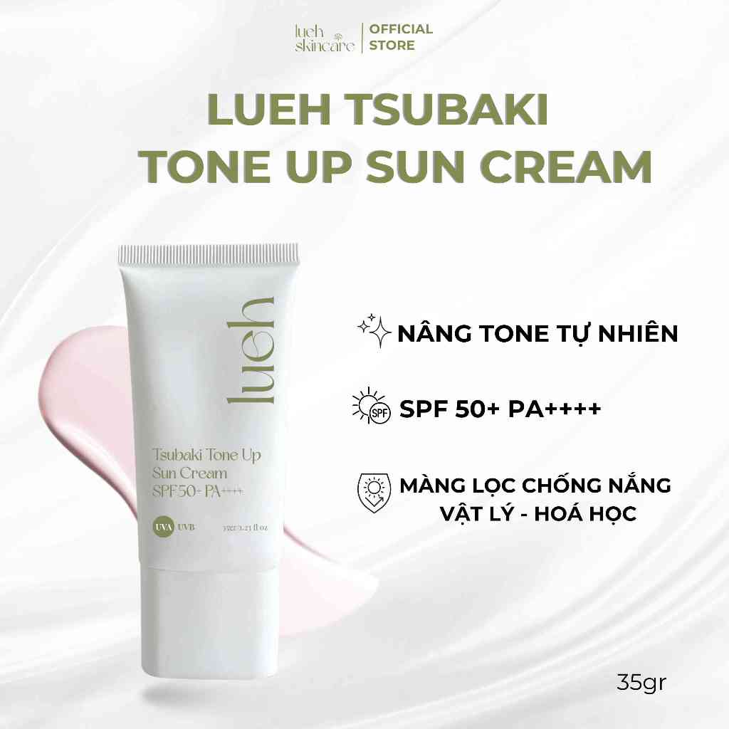 Lueh TSUBAKI TONE UP SUN CREAM SPF 50+ PA++++ - Physical and chemical ...
