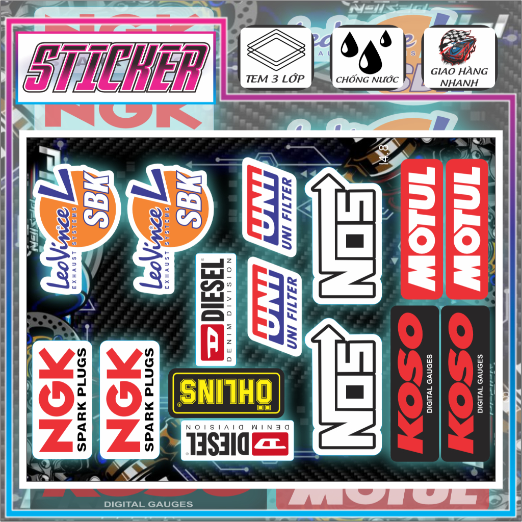 Sticker Logo Dan label multi-purpose decoration SKTDECAL Motorcycle ...