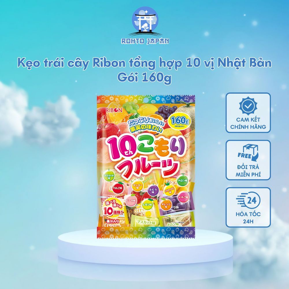 Japanese Ribon mixed fruit candy 10 flavors 160g pack | Shopee Singapore