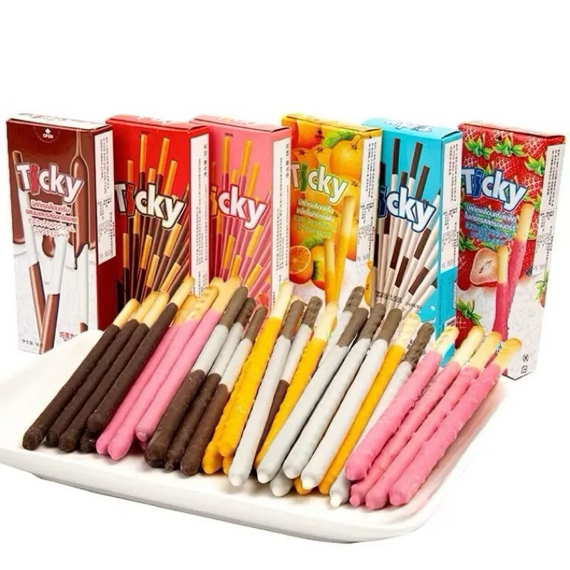Thai Milk Chocolate Ticky Cake Sticks (box of 20G/ 6 sticks), Thai Cake ...