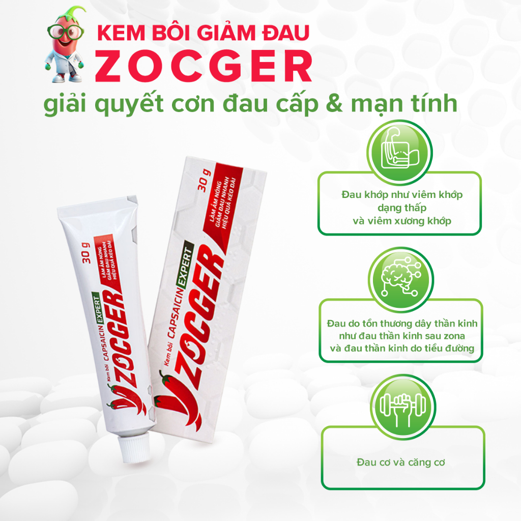 Capsaicin Expert Zocger musculoskeletal pain relief cream 30G tube ...