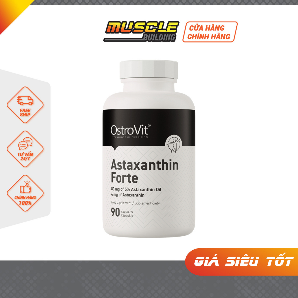 Ostrovit Astaxanthin Forte 4mg - 90 Tablets - Increases Resistance ...
