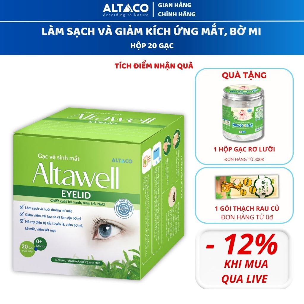 Altawell Eyelid Cleansing Eye Swabs Reduce Eyelid Irritation with Tea ...