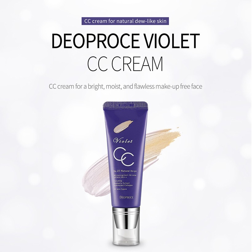 Deoproce Violet CC SUNSCREEN SPF50 + PA + + + 50g | Shopee Singapore