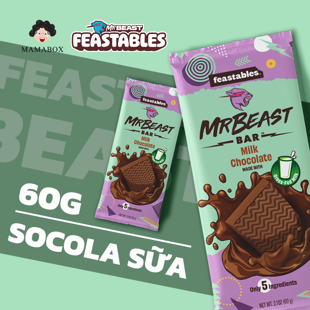 Genuine] Feastables MrBeast Chocolate 60g, Candy | Shopee Singapore