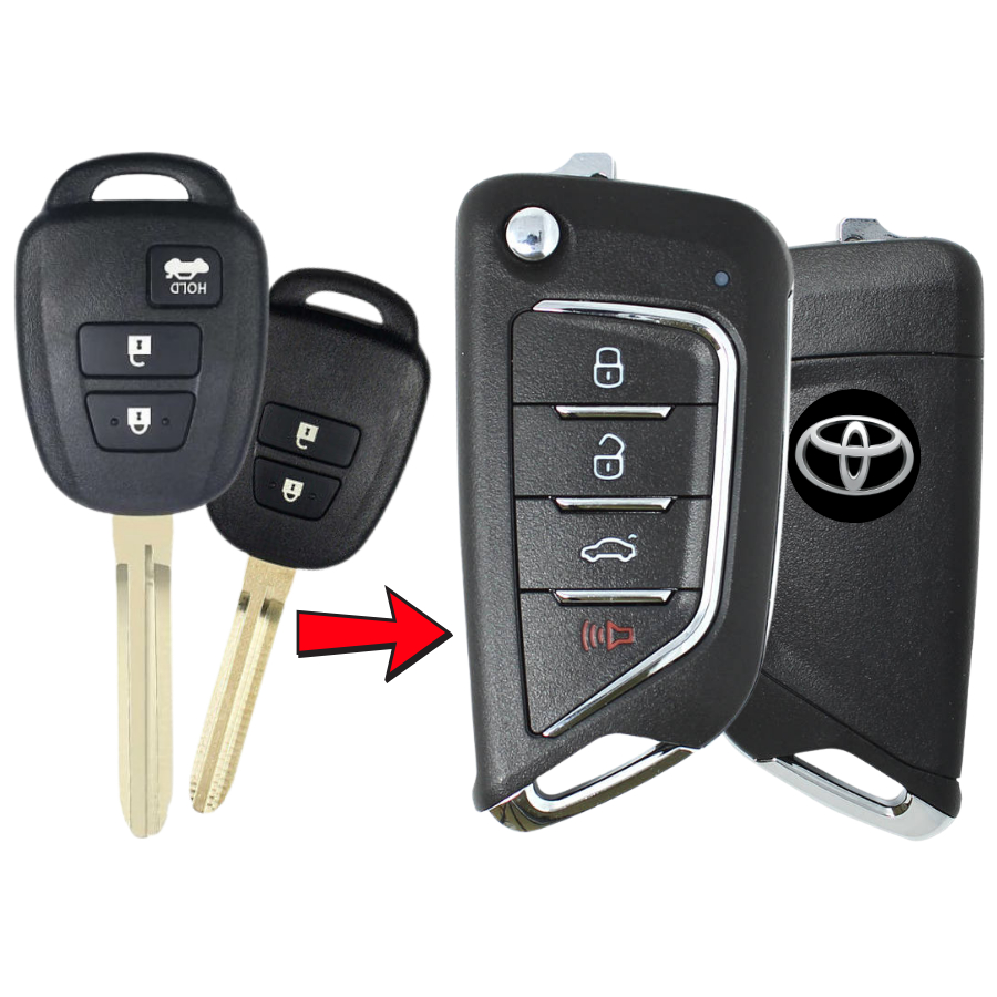 Folding key with Control Circuit for Toyota Vios 2006-2025 model V21 ...