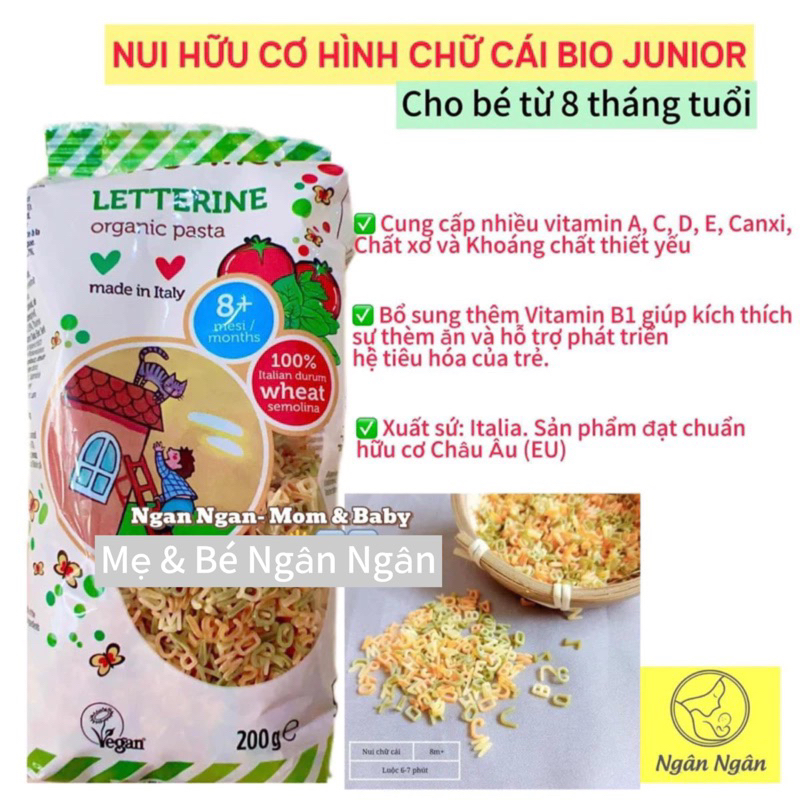 Bio Junior letter-shaped organic baby pasta 200g (From 8 months old ...