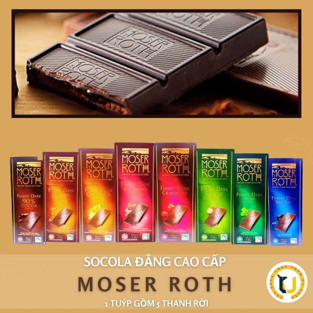 (HÀNG ÚC) Socola đắng cao cấp Châu Âu MOSER ROTH Finest Dark Chocolate ...