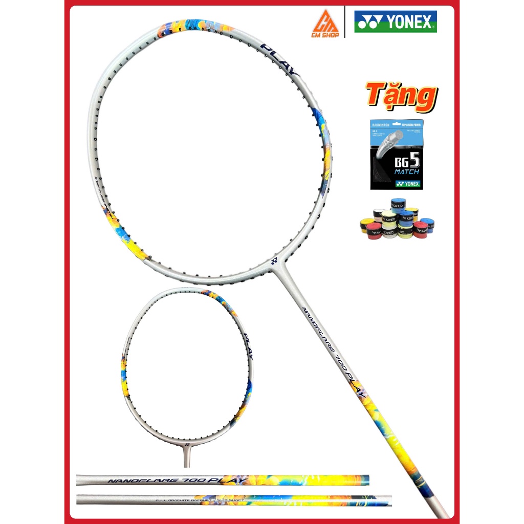 Yonex NANOFLARE 700 PLAY SILVER RACKET (NOT KNITTING NET) - (GENUINE ...