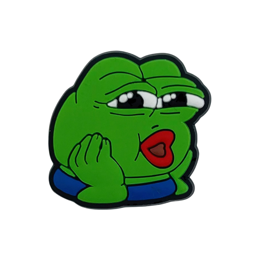 Super cool Pepe sad frog shaped DIY slipper decorative pin and badge  accessory | Shopee Singapore