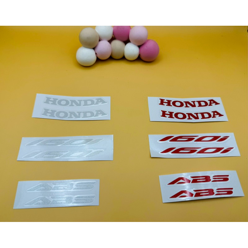 SH 160 car logo sticker set + ABS + RED SILVER SH MASK 2020 2021 2022 ...
