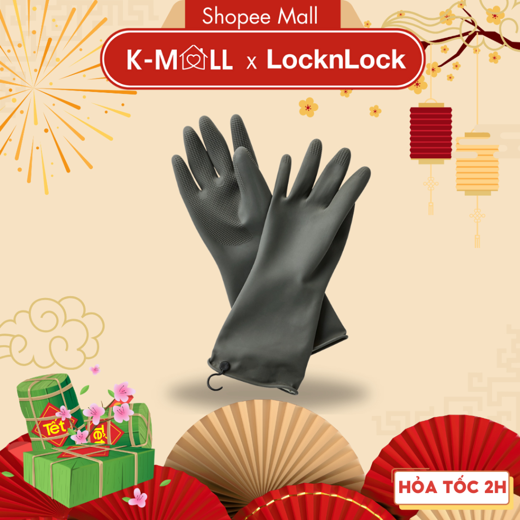 Locknlock natural rubber dishwashing gloves ETM830, ETM831, ETM832 ...