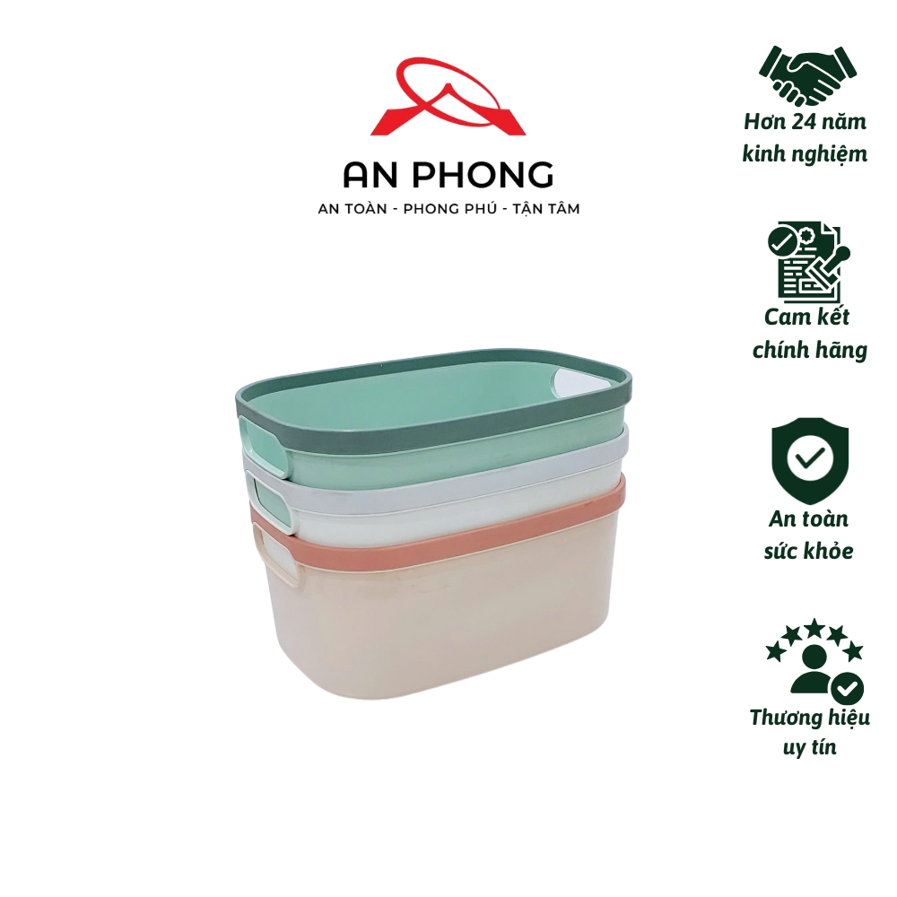 Rectangular plastic storage box with convenient handle, small size ...