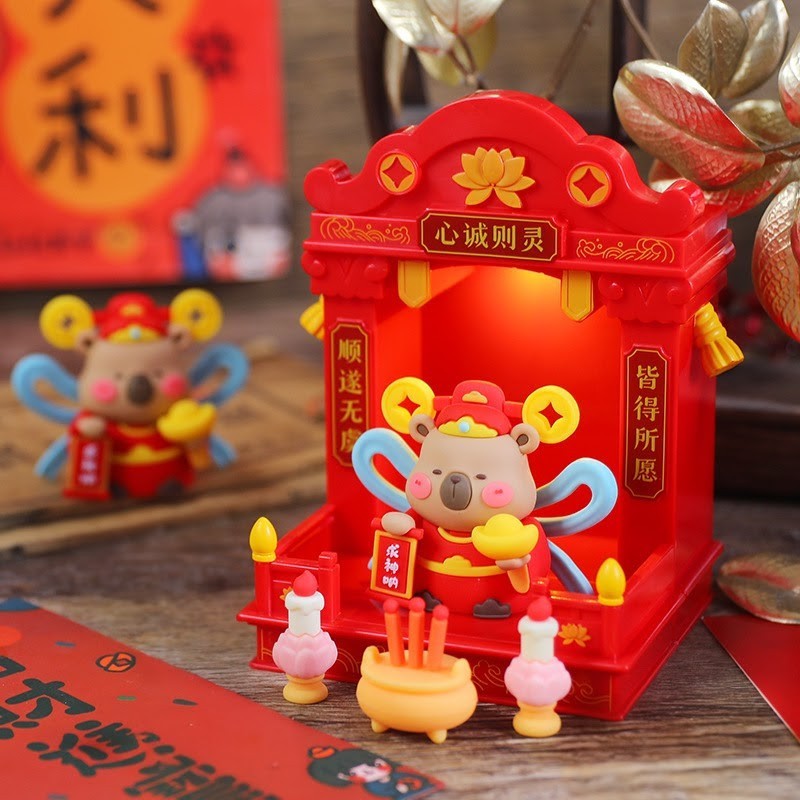 Mini Capybara altar Set decorates study table, desk, tea table, car ...