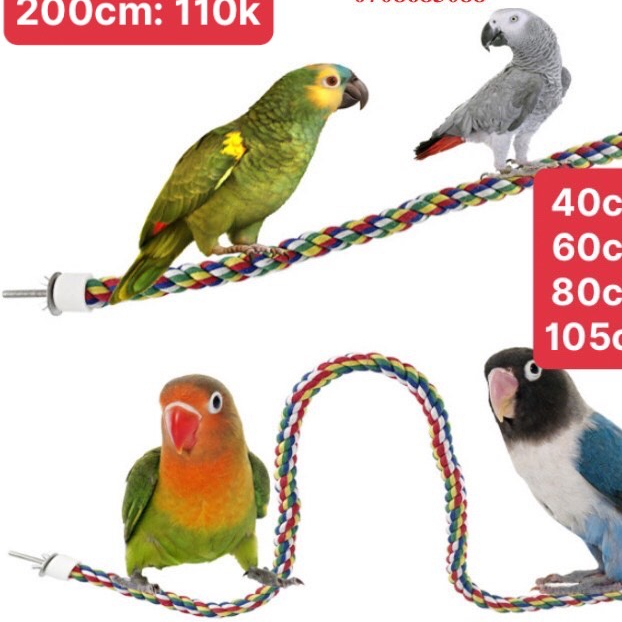 Rope to decorate bird cages, parrots, combs, many colors, can be bent ...