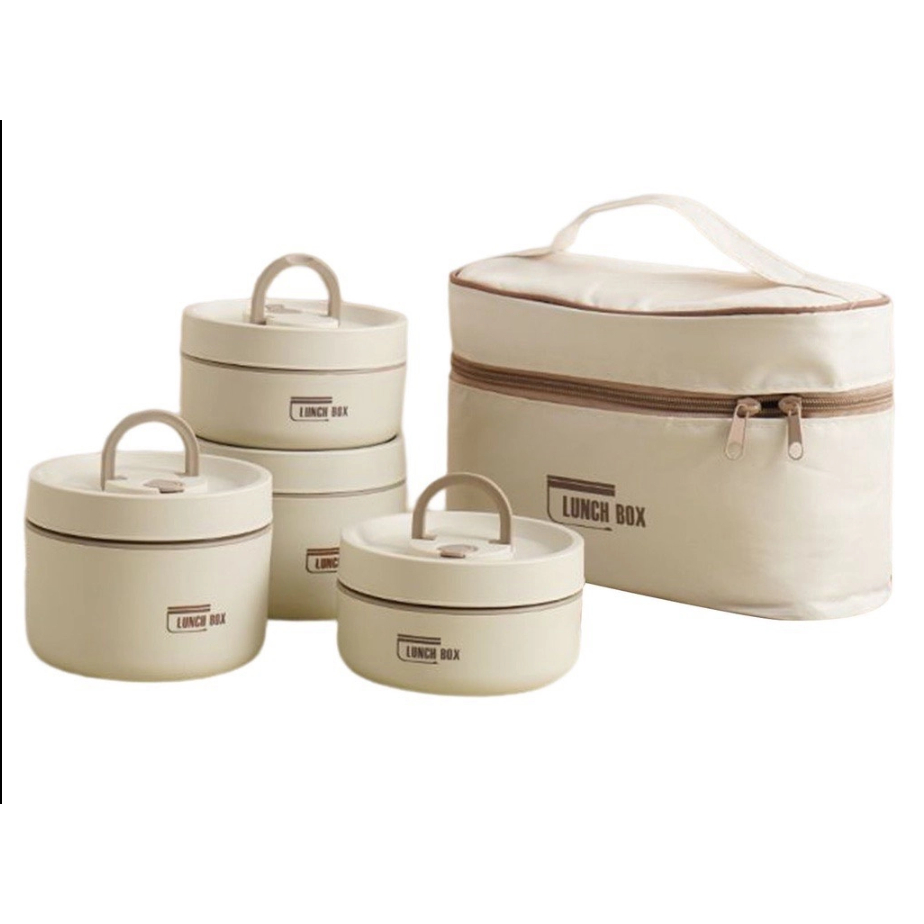 4 Compartment Lunch Box with Lunch Time Bag | Shopee Singapore