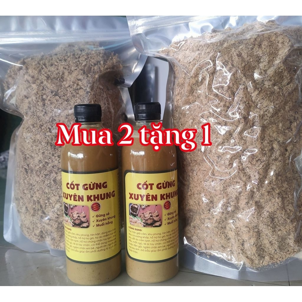 2 bottles of 500ml GINGER CORE + free 1 bag of 500g dried ginger pulp ...