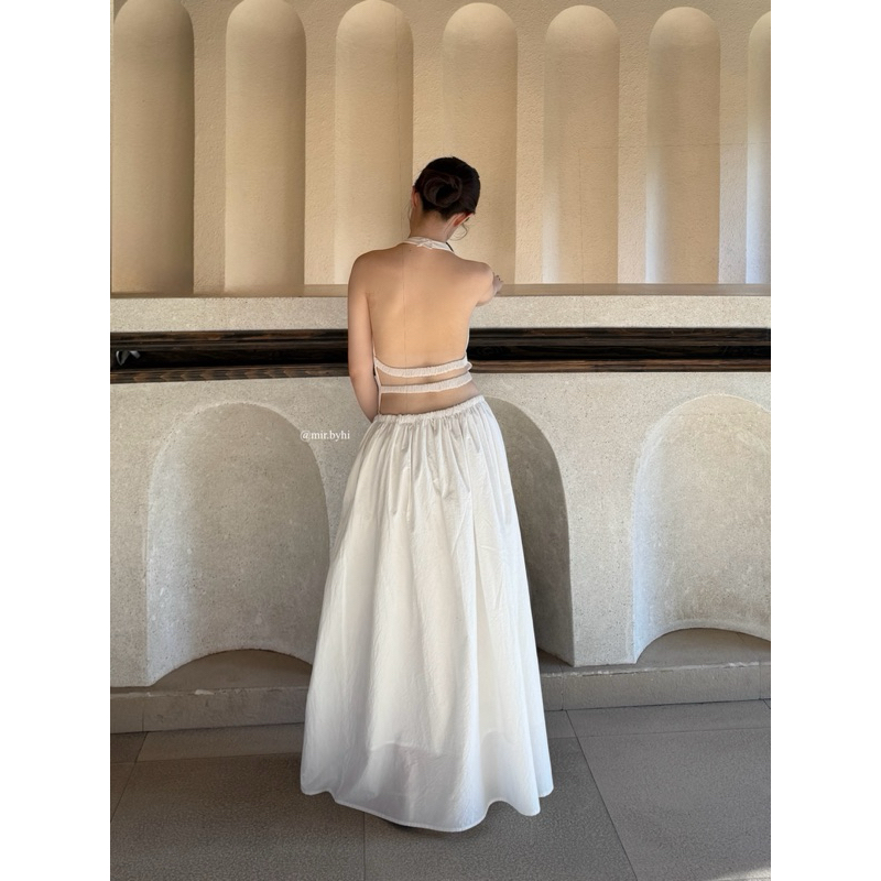 SOPHIE Dress | Mir.byhi | Korean rough backless halter neck dress Maxi Dress  Halter Dress Sleeveless Dress