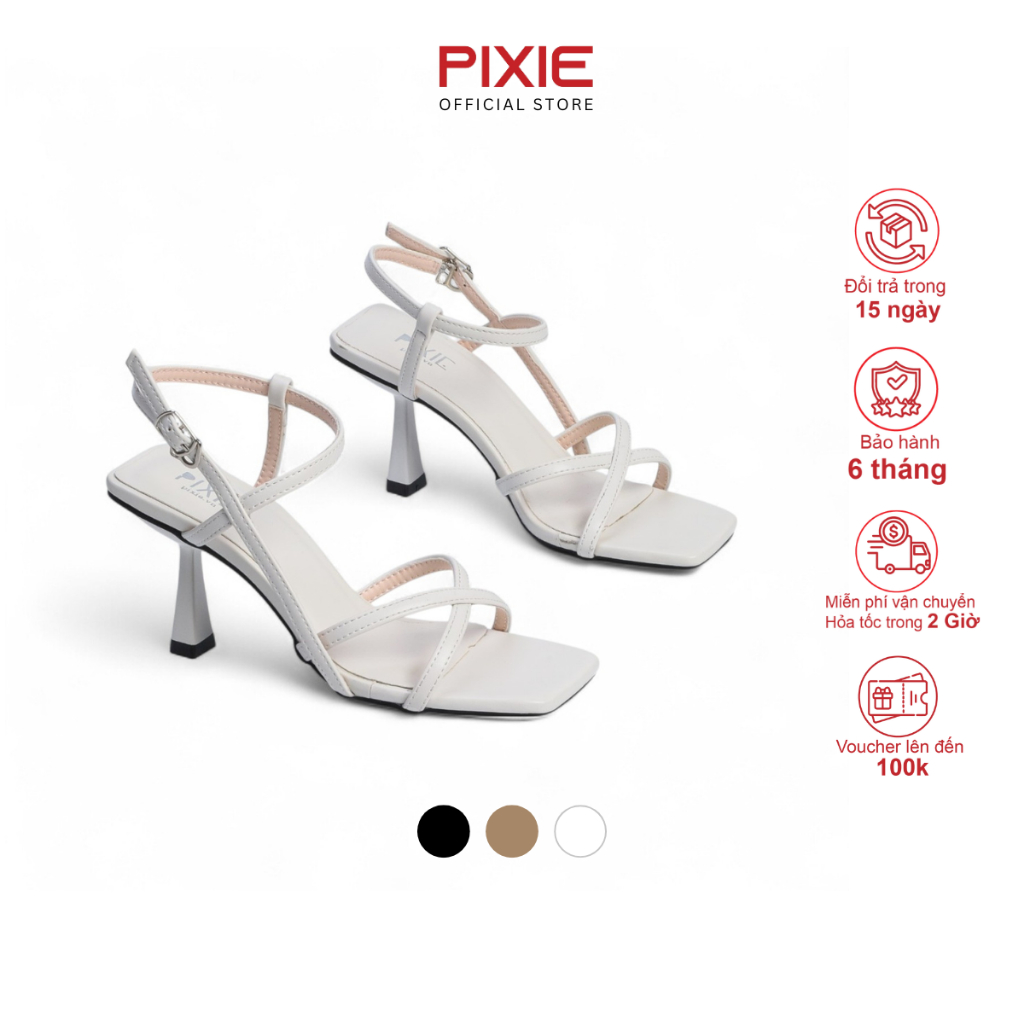 Pixie Cross Strap Women's 7cm High Heel Sandals H088 | Shopee Singapore
