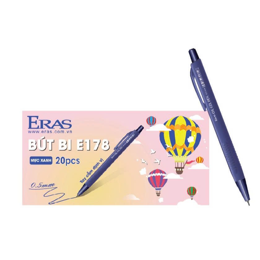 Combo of 10 Triangle Ballpoint Pens, Eras E178 0.5mm velvet nib ...