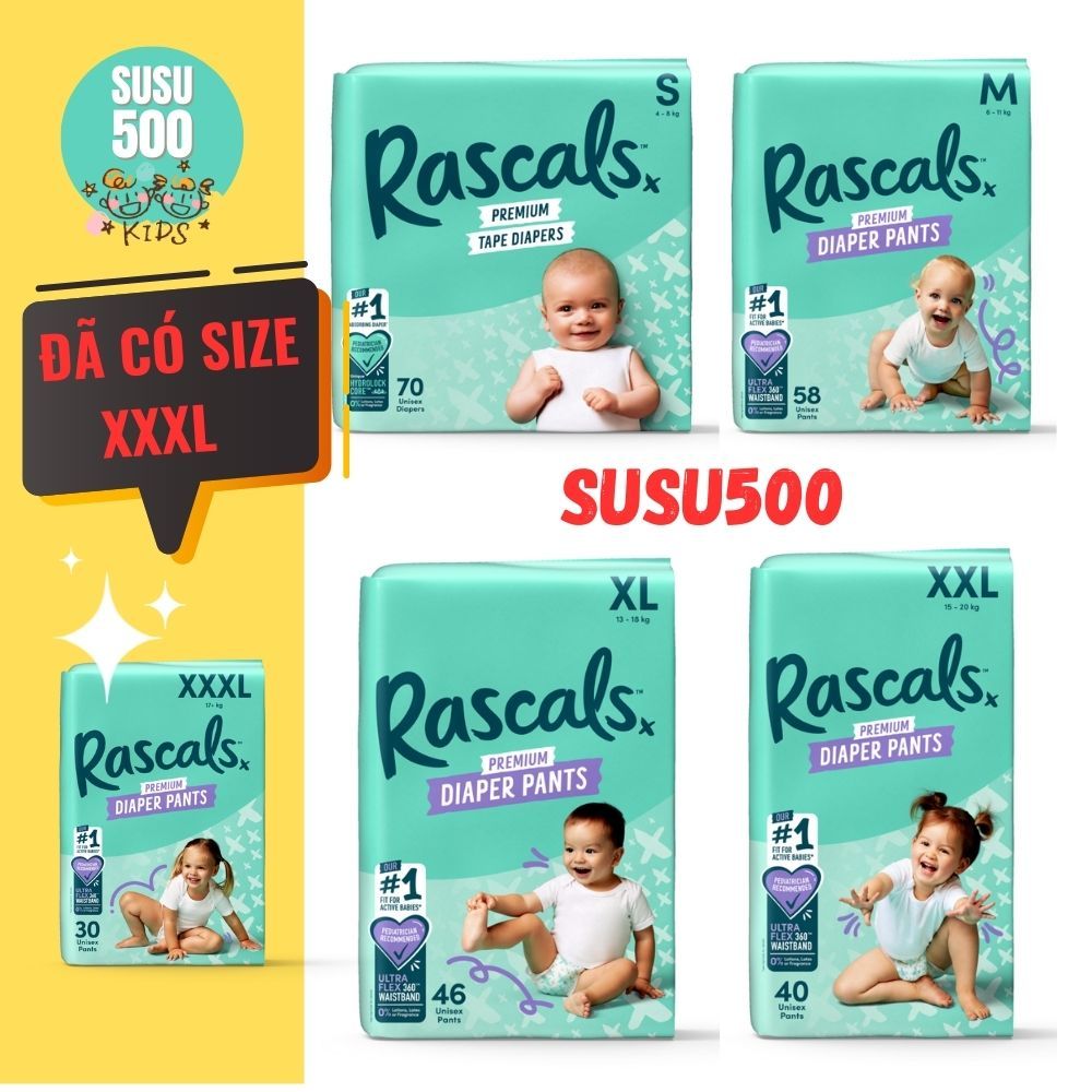 Rascal + Friends diapers/diapers/pants size M58/L52/XL46/XL46/XXL40 ...