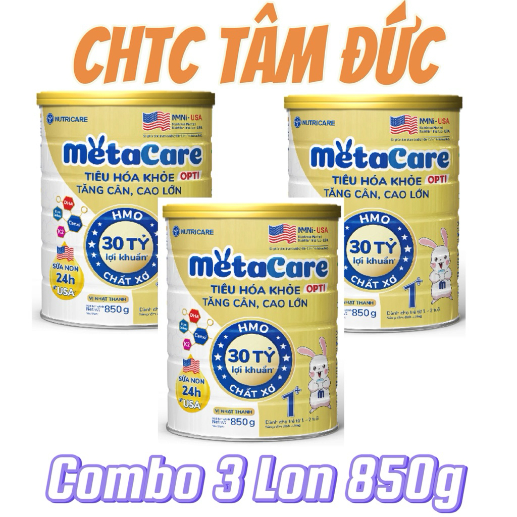 Combo of 3 Cans of Nutricare Metacare OPTI 1+ Cool Milk 850g can ...
