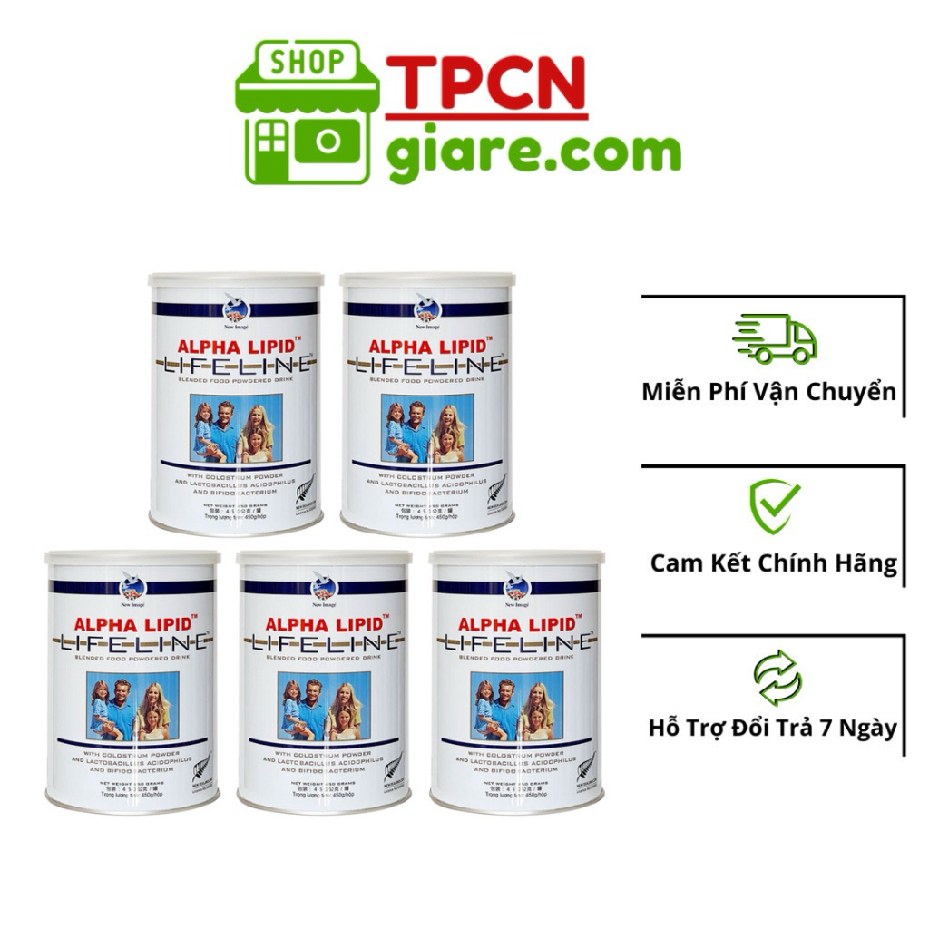 Combo of 5 Cans with free shaker cup of ALPHA LIPID LIFELINE Colostrum ...