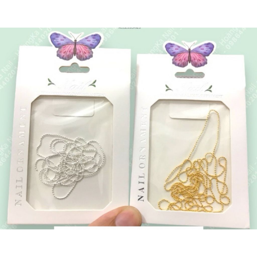 Gold-silver 2-color nail decoration ball string | Shopee Singapore