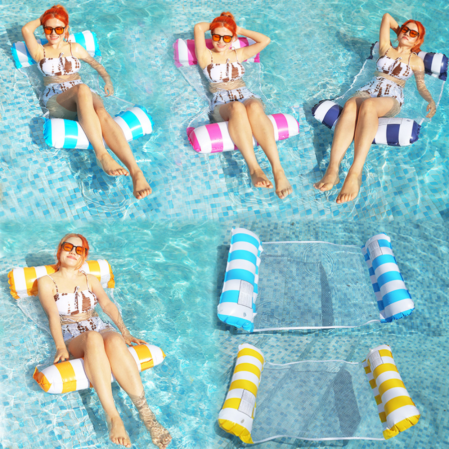 [FREE PUMP] Swimming Float Chair, Floating Float, Foldable Multi ...