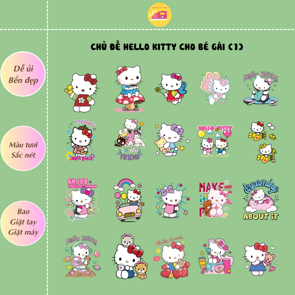 HELLO KITTY THEME heat ironing image FOR GIRLS (1), many designs of all ...