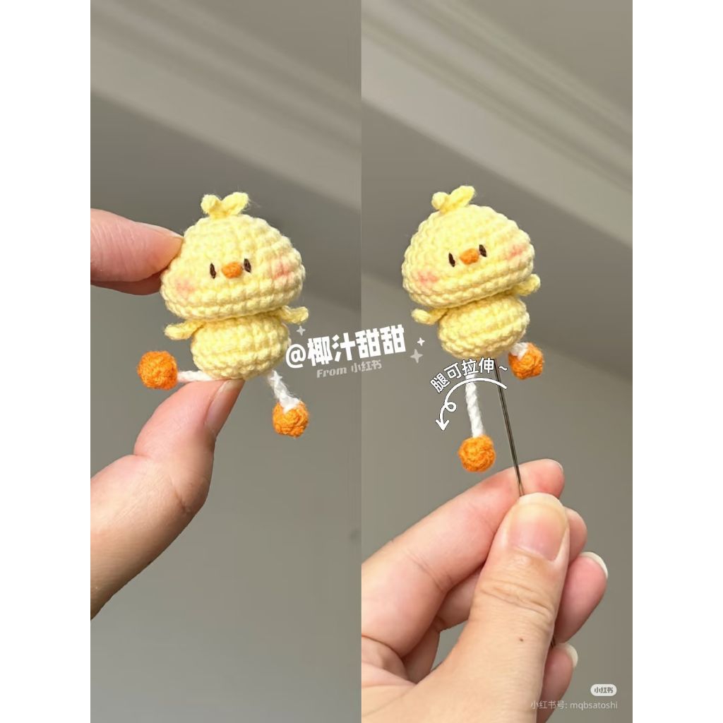 Handmade wool keychains, mini animal keychains, adorable chicken, duck ...