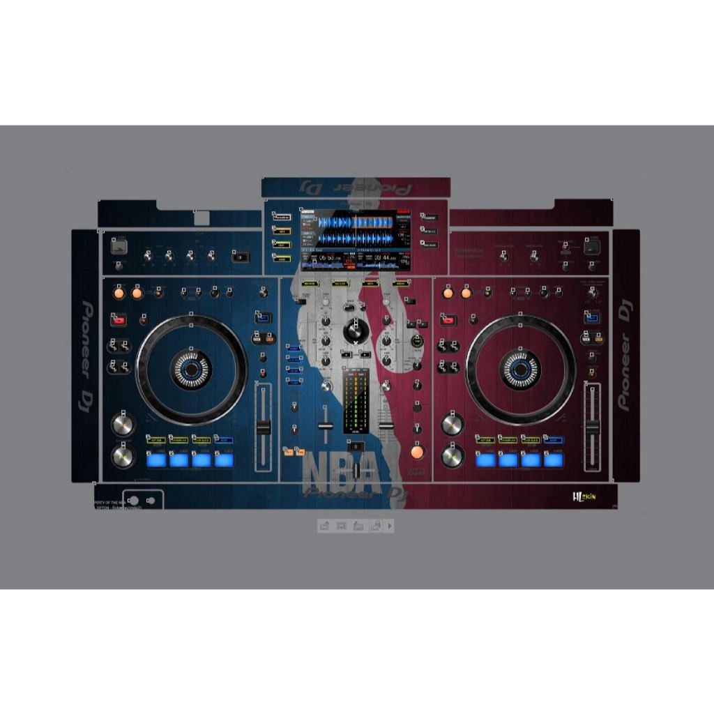 Fire Express - DJ Desk Sticker Skin (E4) (XDJ RR / RX / RX2 / RX3 / XZ ...