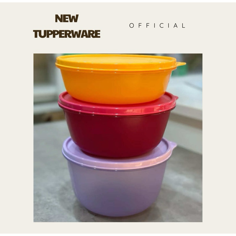 Tupperware Round Bowl Set 1L,1.5L,2L (New Model) | Shopee Singapore
