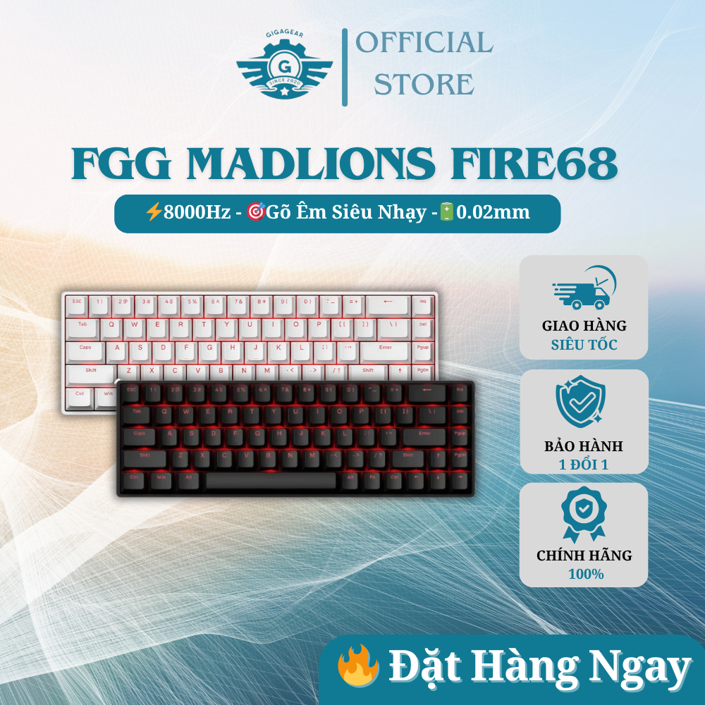 Madlions FIRE68 HE - Super Sensitive Rapid Trigger Keyboard Ultra Low ...