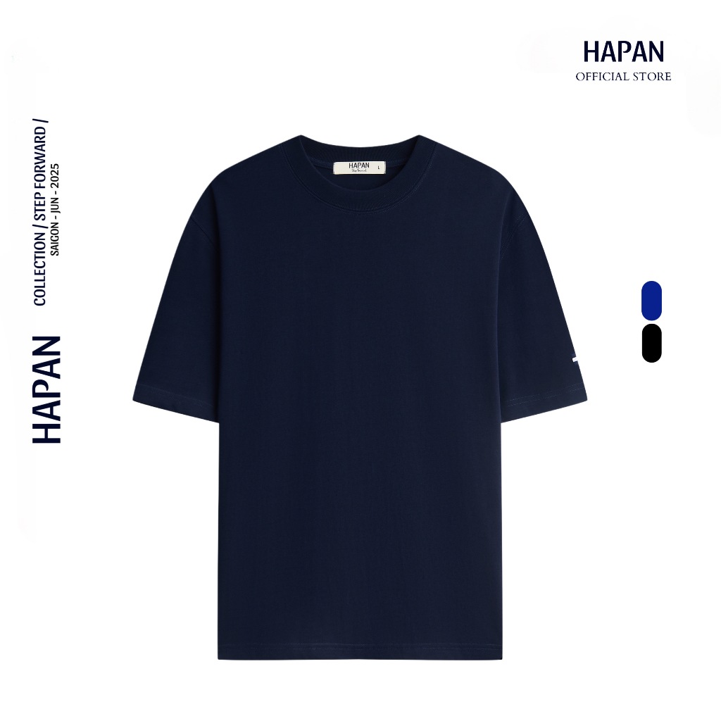 HAPAN T-Shirt|BASIC SFW COLLECTION |Flagship NAVY-BLACK Embroidery ...