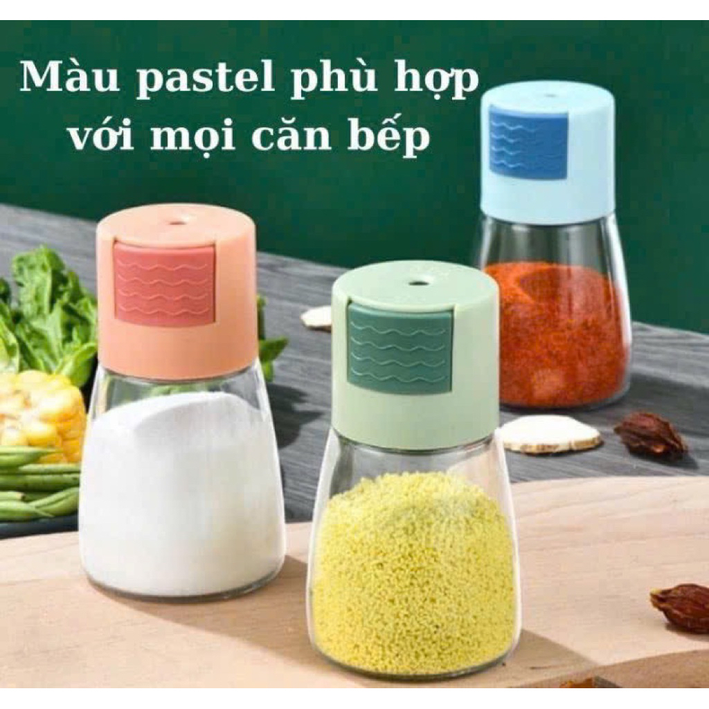Smart glass spice jar with anti-humidity spice button | Shopee Singapore