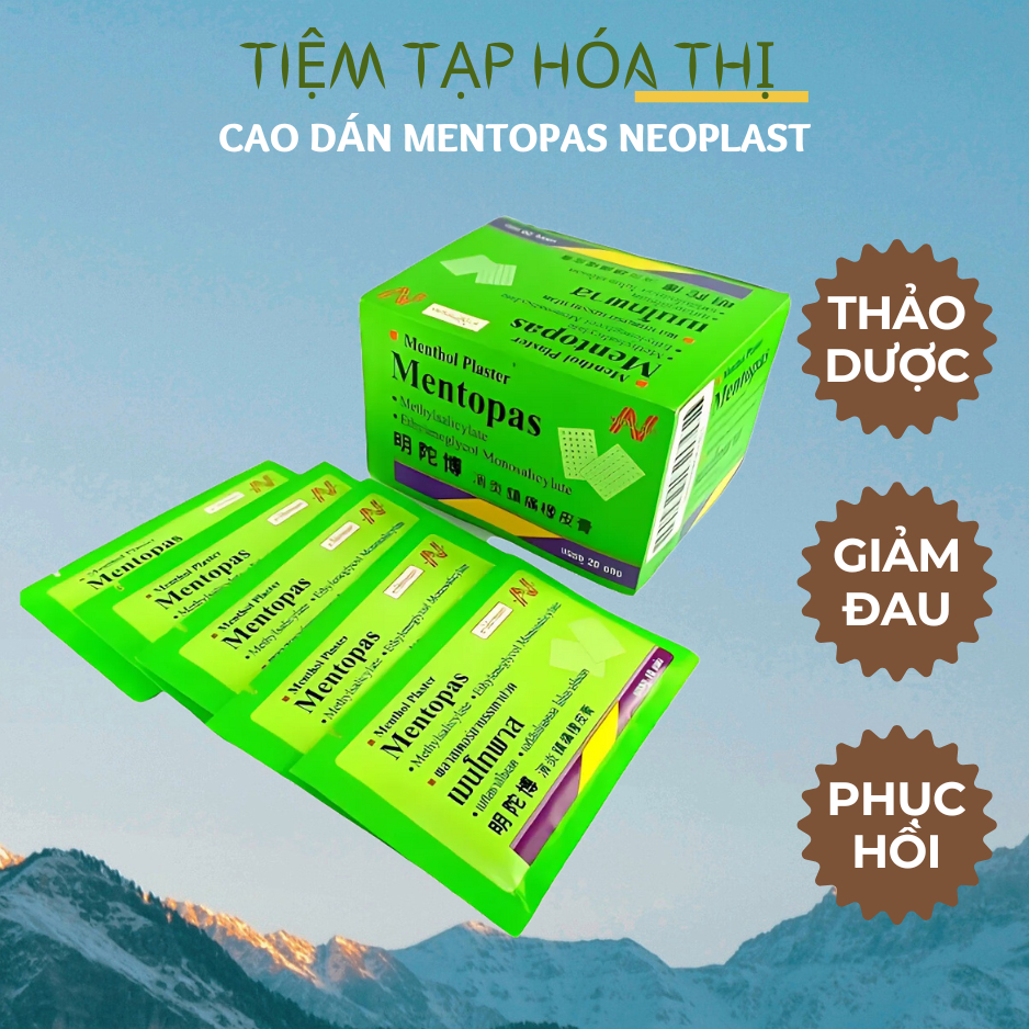 Box of 20 Packs of Thai Mentopas Patches to Relieve Aches and Pains (1 ...