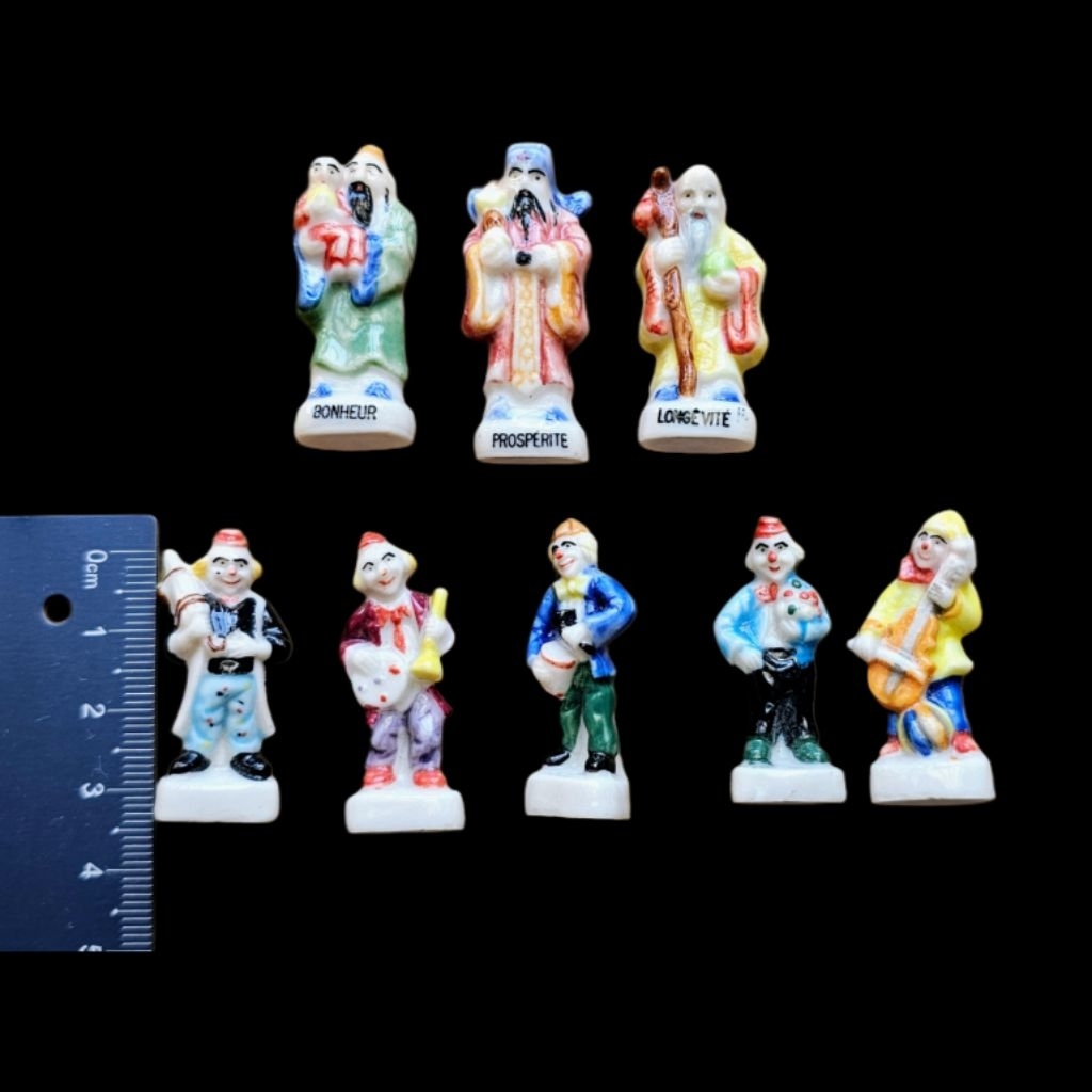 8 statues of Phuc Loc Tho, clown products from Minh Long I ceramics ...