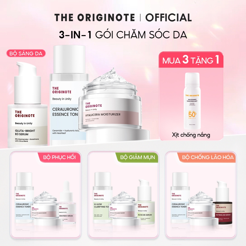 [BUY 3 GET 1 FREE] Combo Serum and Moisturizing Gel and Toner The ...