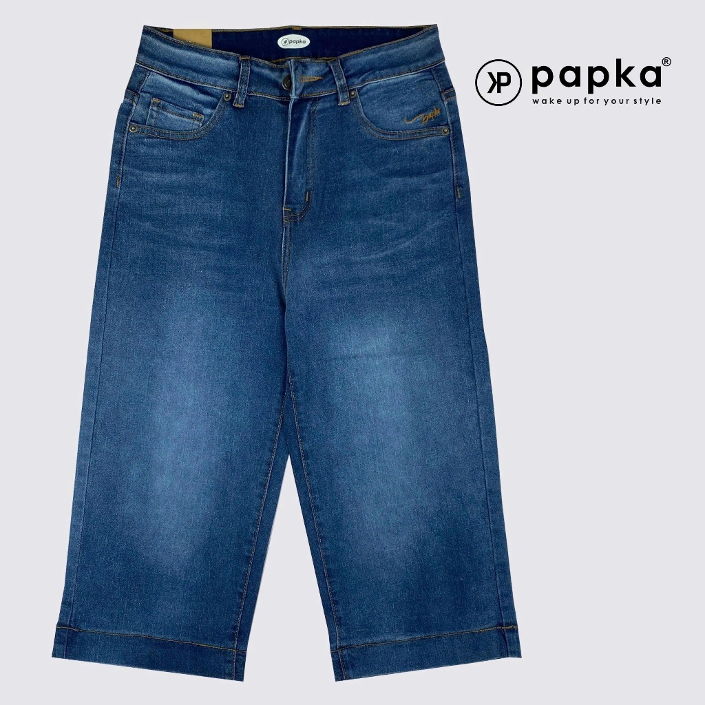 Papka 4075 women's Jeans, light blue, I-shaped mid-length form, helps ...